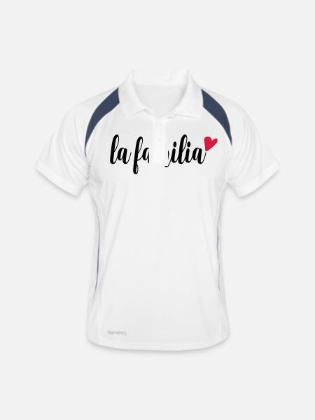 la familia - Men's Polo breathable - white/navy - Front