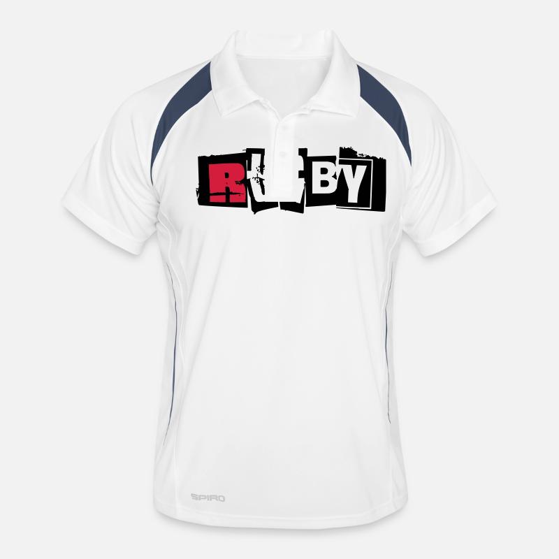 rugby 2 - Men's Polo breathable - white/navy