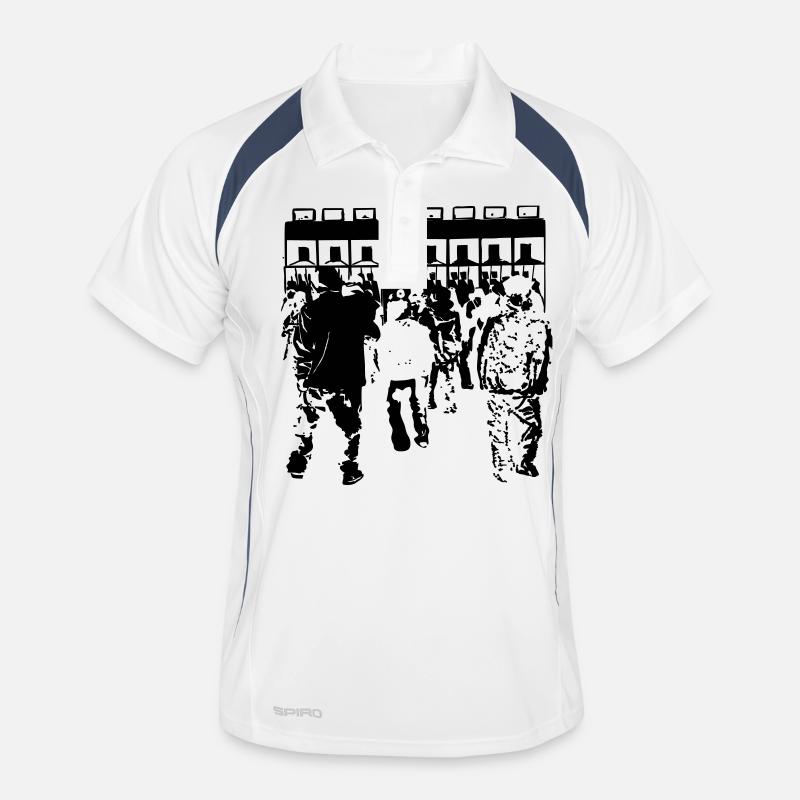 006 soundsystem 23 - Men's Polo breathable - white/navy
