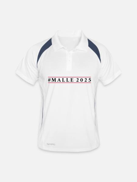Malle 2025 Mallorca - Men's Polo breathable - white/navy - Front