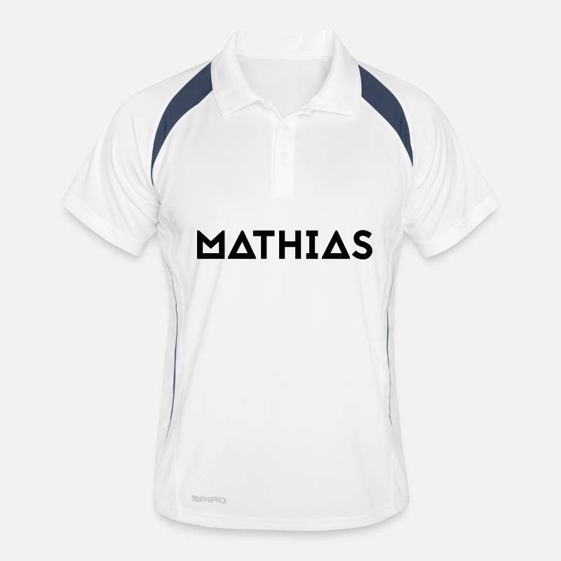Prénom Mathias Polo respirant Homme