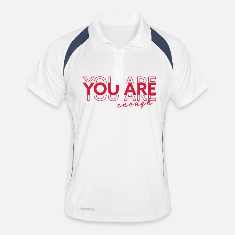 Eres suficiente - Polo hombre transpirable - blanco/azul marino