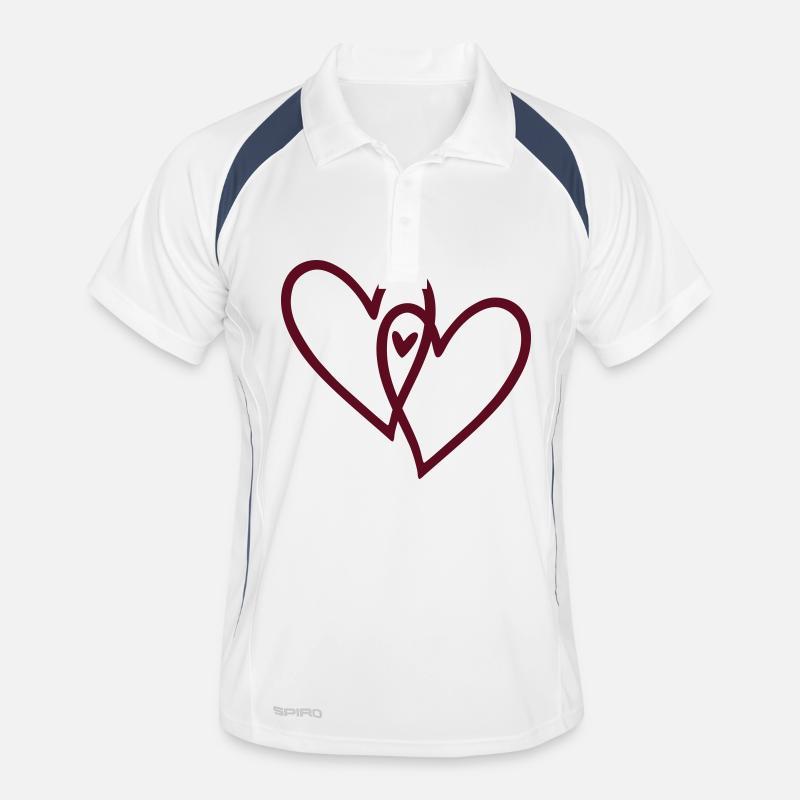 2 hearts plus 1 Men's Polo breathable