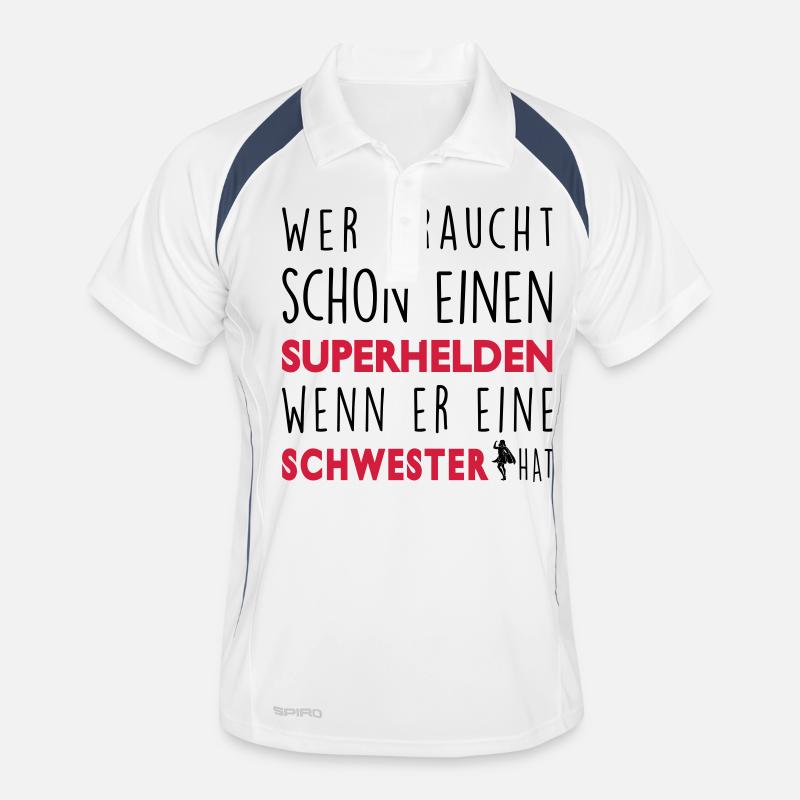 Meine Schwester-Superheld Männer Polo atmungsaktiv