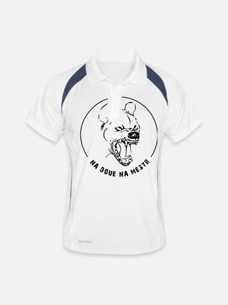 hyena - Polo respirant Homme - blanc/marine - Devant