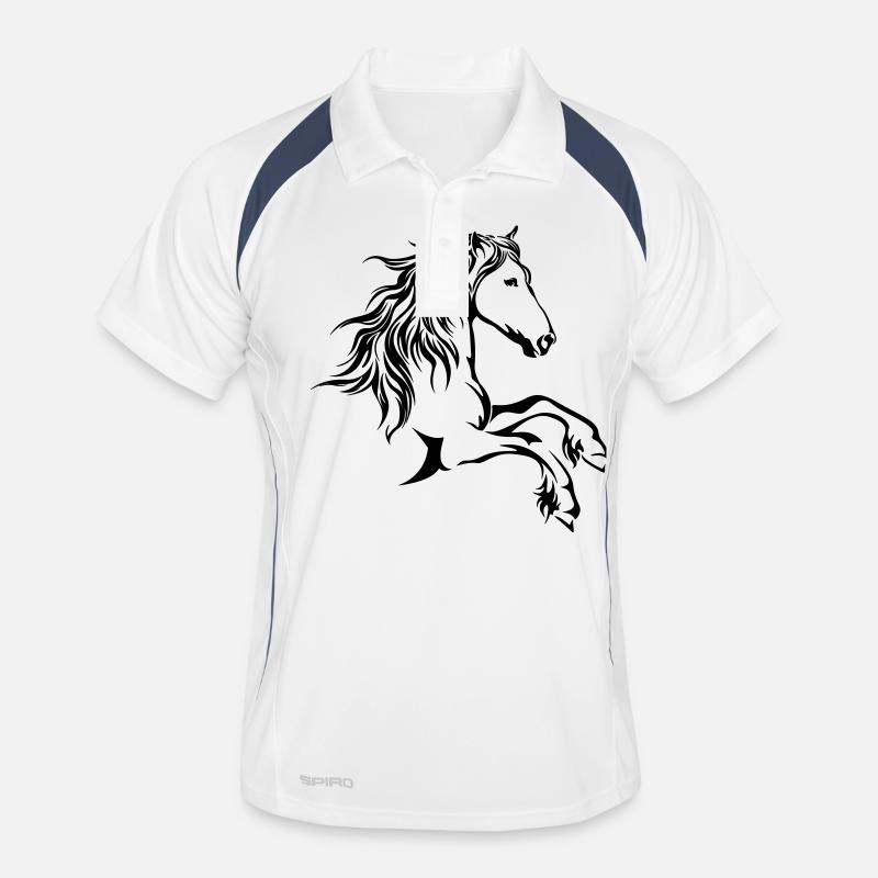 pferdekopf Männer Polo atmungsaktiv