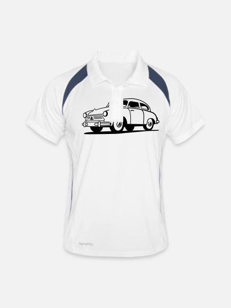Lloyd - Männer Polo atmungsaktiv - Weiß/Navy - Vorne