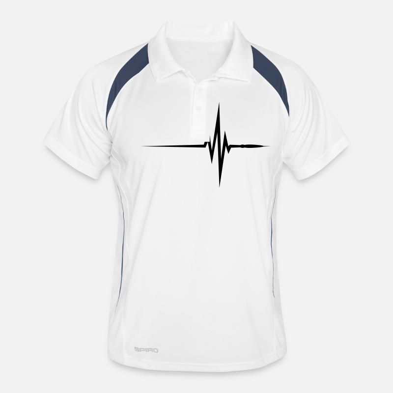 Pulse / beat / ECG Polo respirant Homme