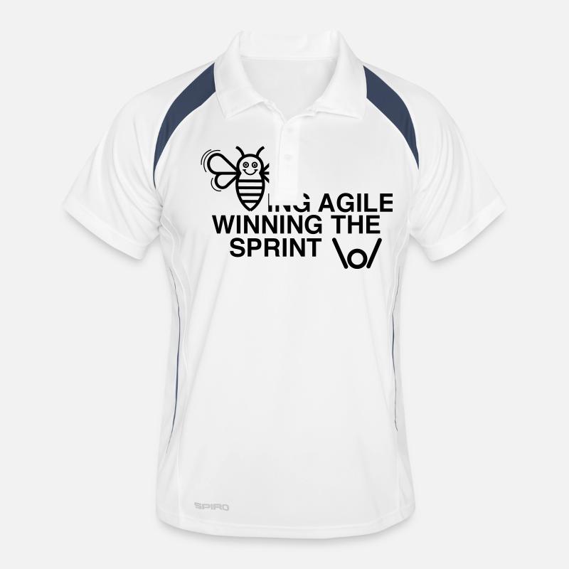 BEING AGILE WINNING THE SPRINT Männer Polo atmungsaktiv