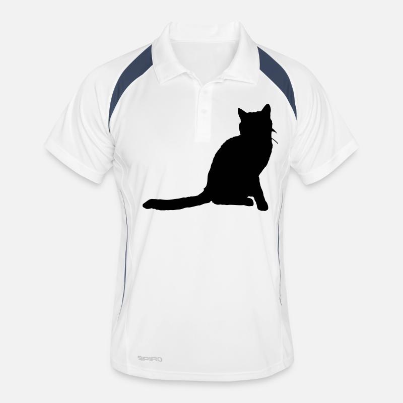 Vector Cat Silhouette Polo respirant Homme