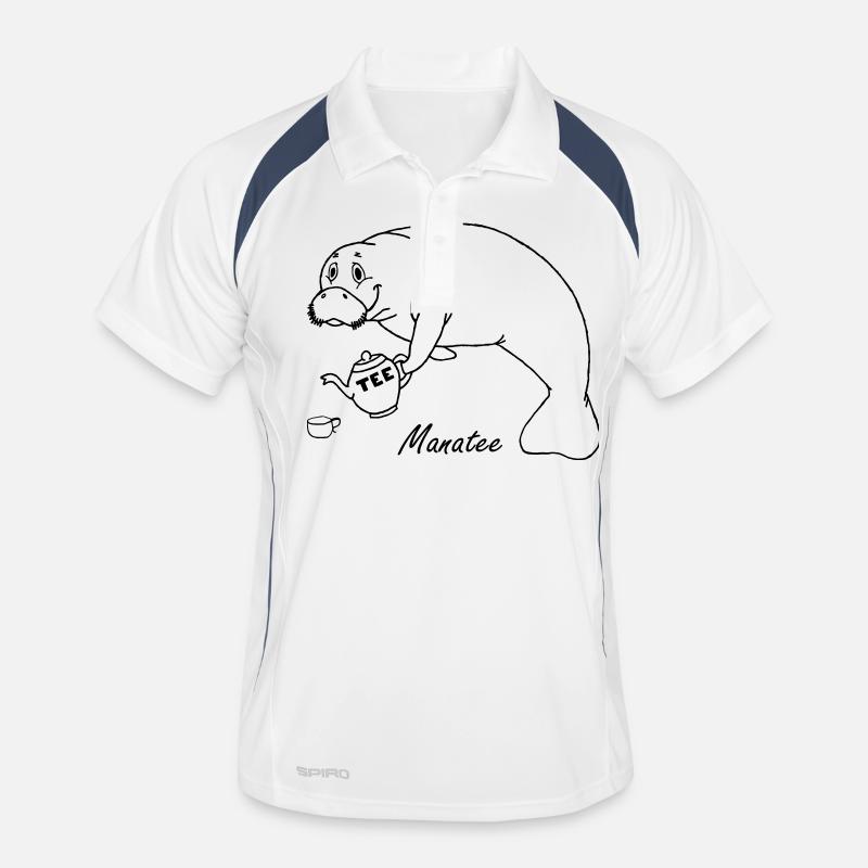 Manatee likes tea Men's Polo breathable