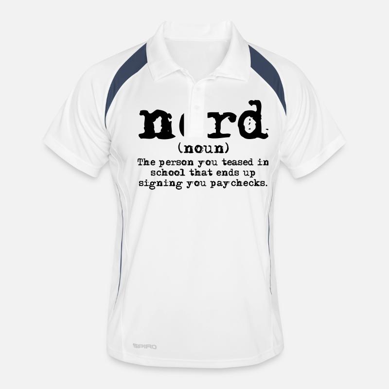 Nerd Definition - Men's Polo breathable - white/navy
