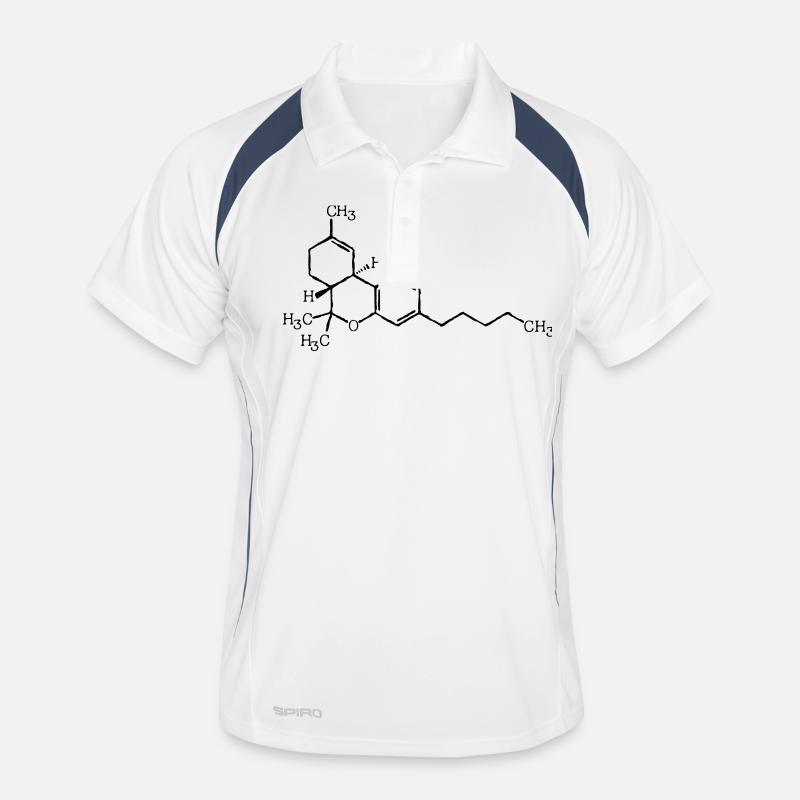 THC molecular formula - Men's Polo breathable - white/navy