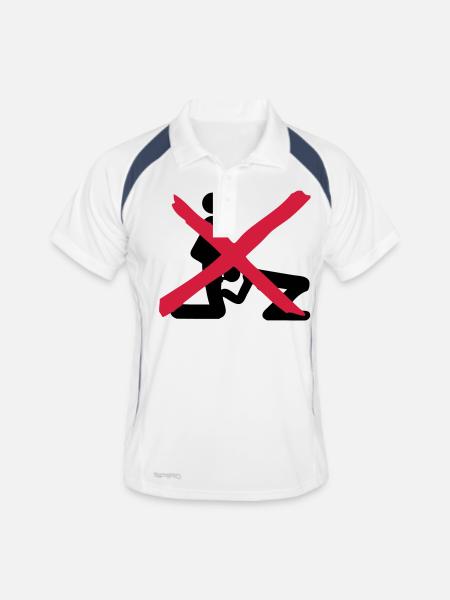 verbotene liebe oralsex icon - Polo respirant Homme - blanc/marine - Devant