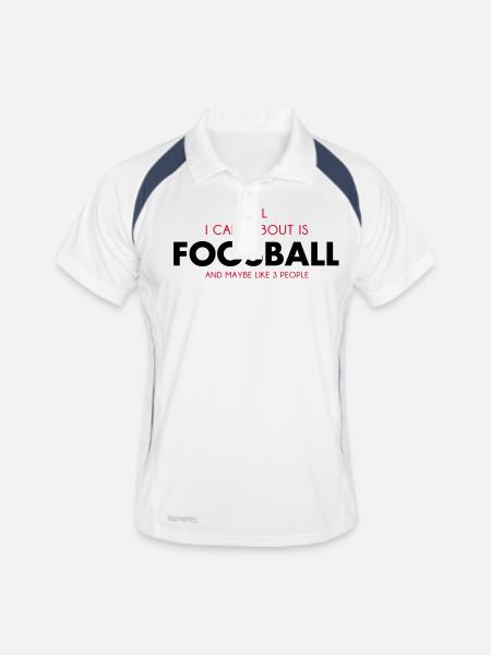 all i care about is foosball - Men's Polo breathable - white/navy - Front