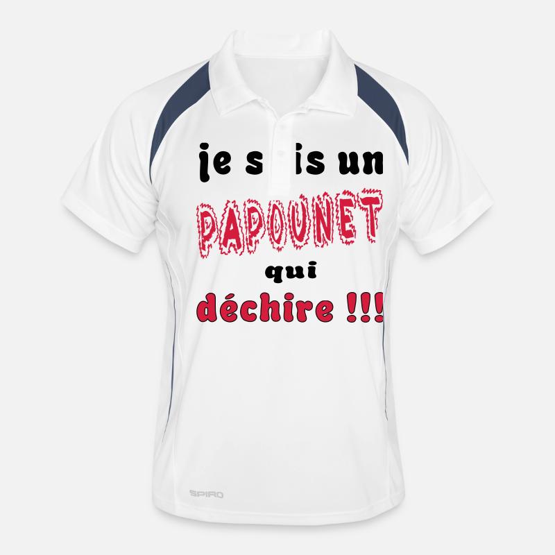 Ich bin ein Papoune Männer Polo atmungsaktiv