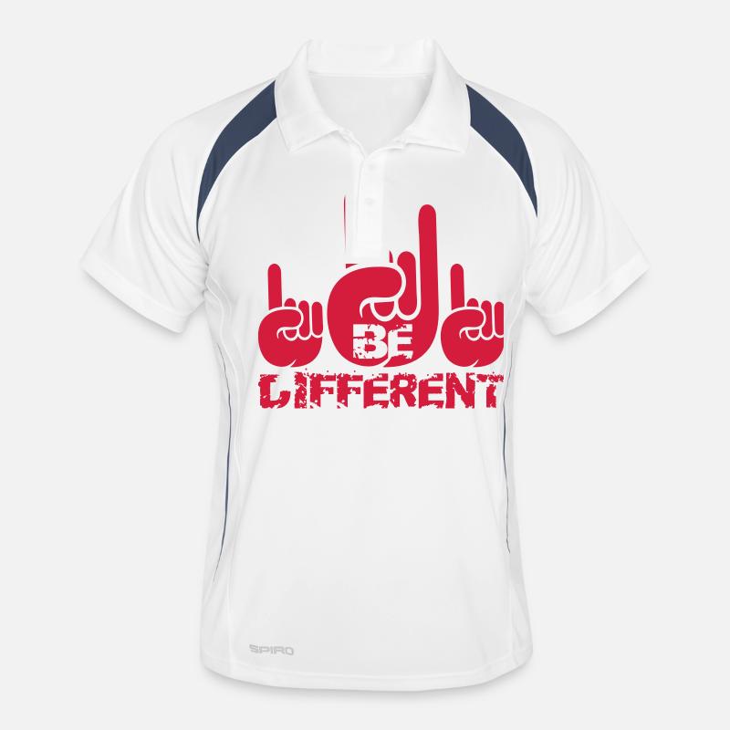 Be Different Heavy Metal Hard Rock Cool Hand Gestures Men's Polo breathable