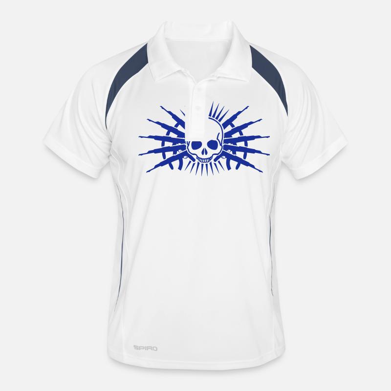 skull guns Männer Polo atmungsaktiv