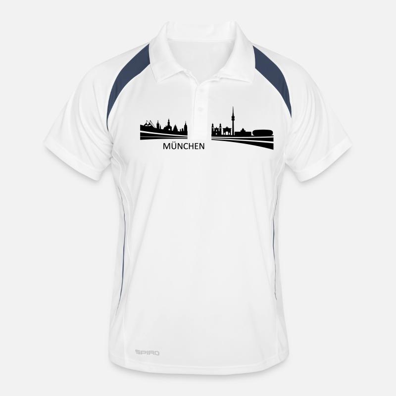 Skyline - München Männer Polo atmungsaktiv