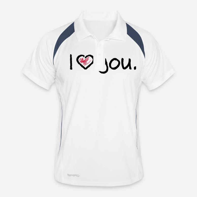 i love you 2c vector Männer Polo atmungsaktiv