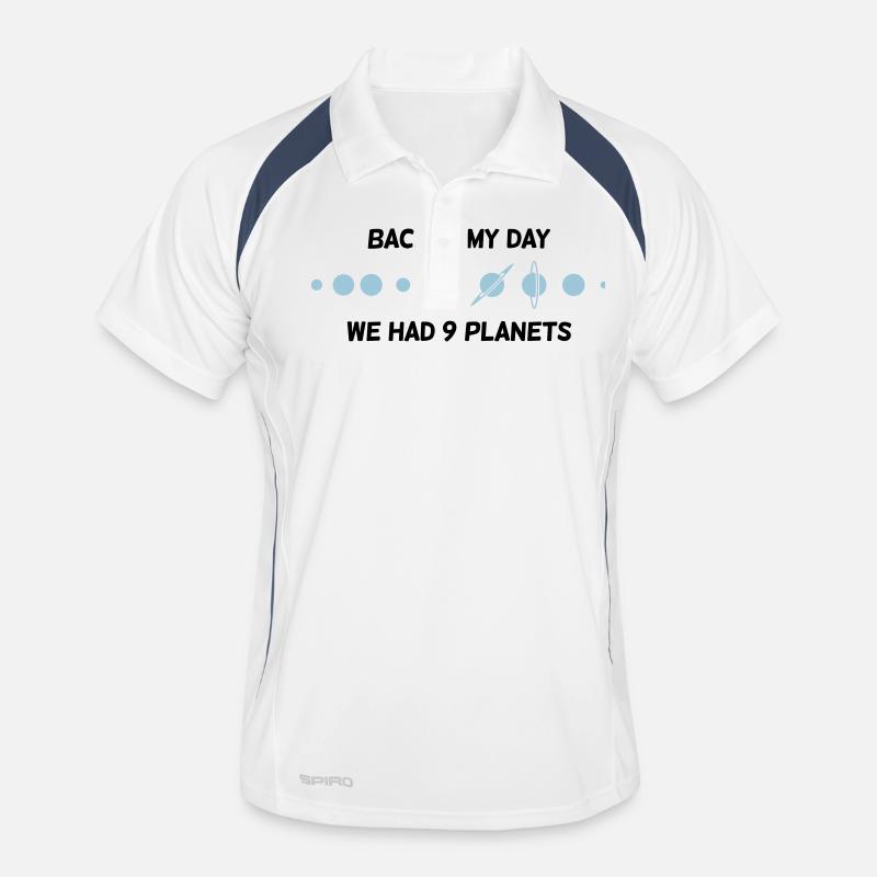 Back then we had 9 planets! Men's Polo breathable