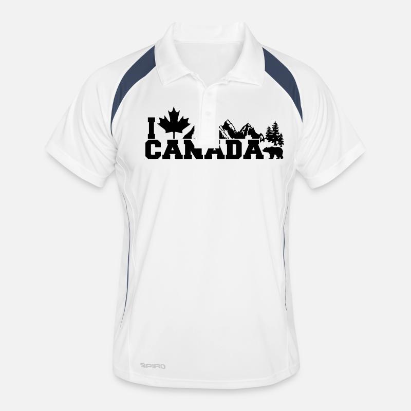 I Love Canada Leaf Männer Polo atmungsaktiv