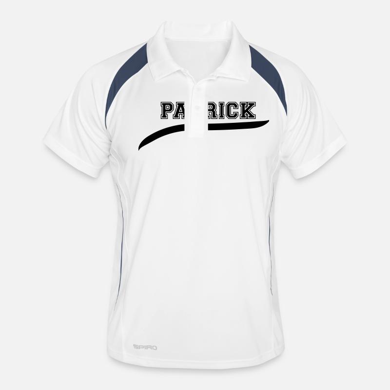 patrick_2 - Men's Polo breathable - white/navy