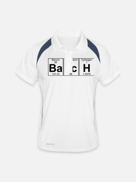 Ba-Tc-H (batch) - Full - Men's Polo breathable - white/navy - Front