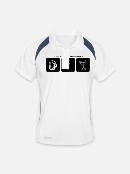 Drinking Fun Party Beer Wine Birthday - Men's Polo breathable - white/navy - Front