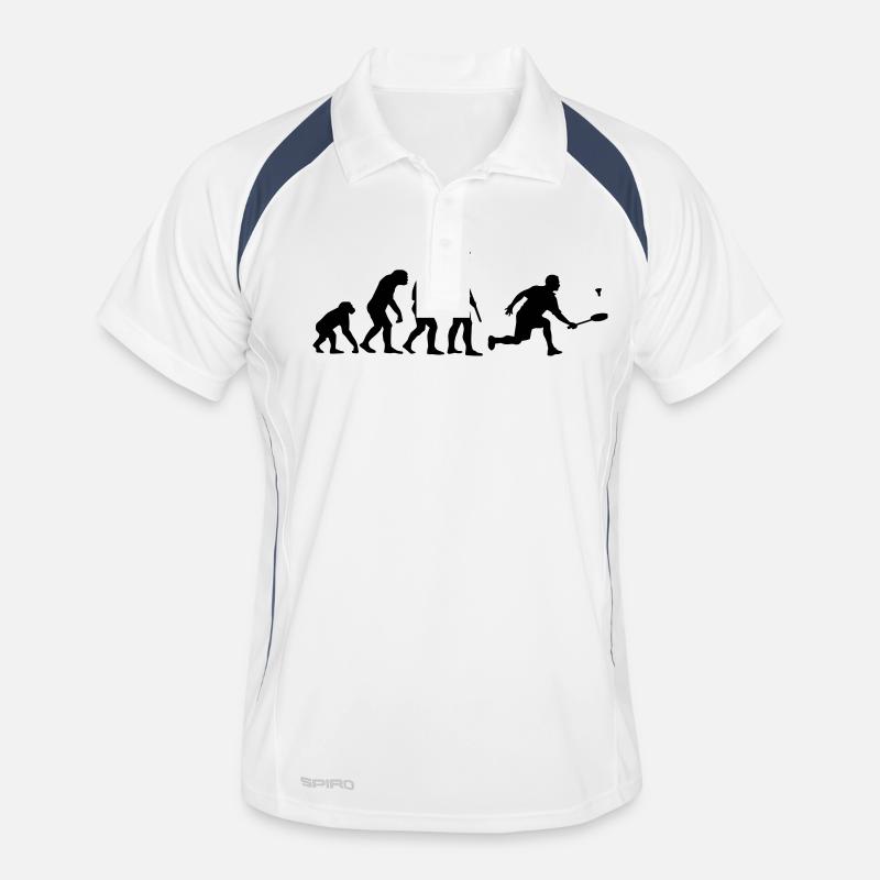 evolution_badminton_022011_c_1c - Männer Polo atmungsaktiv - Weiß/Navy