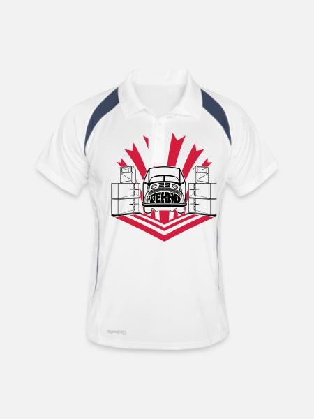 tekno 23 son voyageur multi couleur - Polo respirant Homme - blanc/marine - Devant