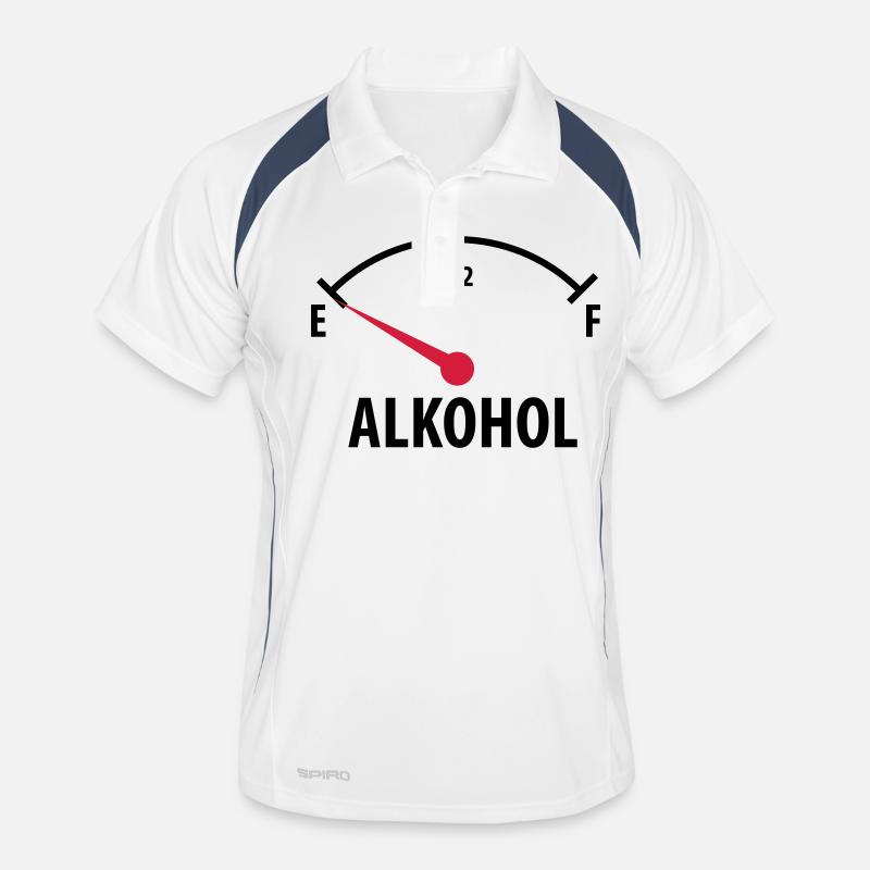 Alkohol Tacho - nüchtern Männer Polo atmungsaktiv