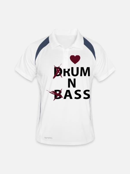 I love Rum n Ass - Männer Polo atmungsaktiv - Weiß/Navy - Vorne