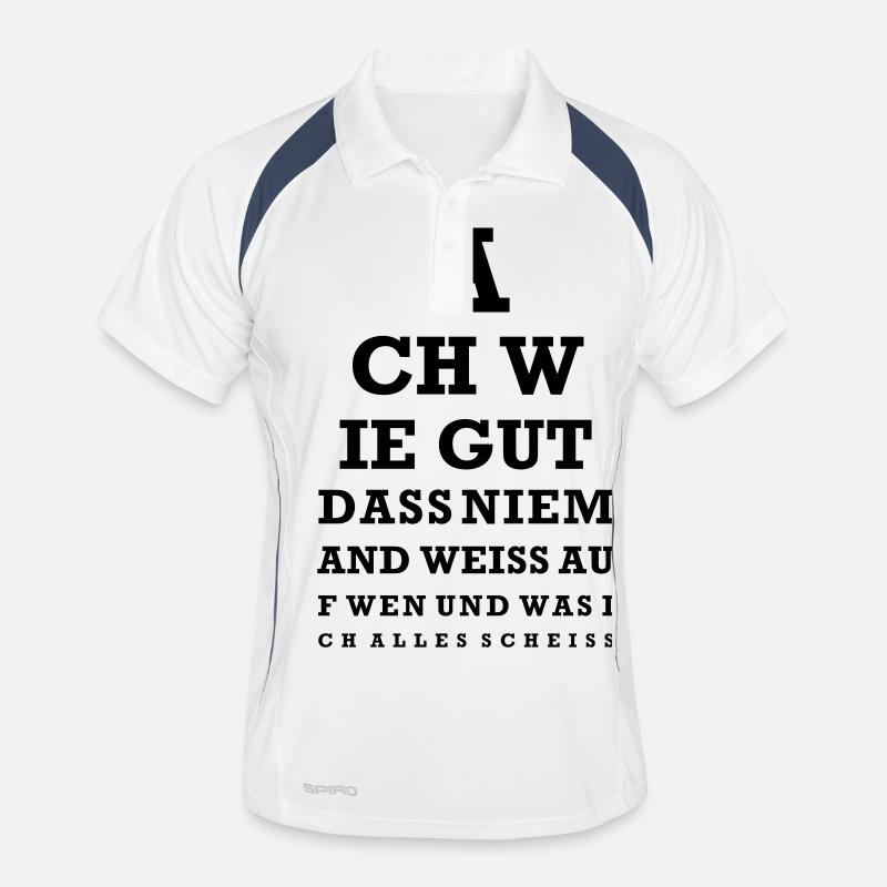 Vision Test - oh how good ... - Men's Polo breathable - white/navy