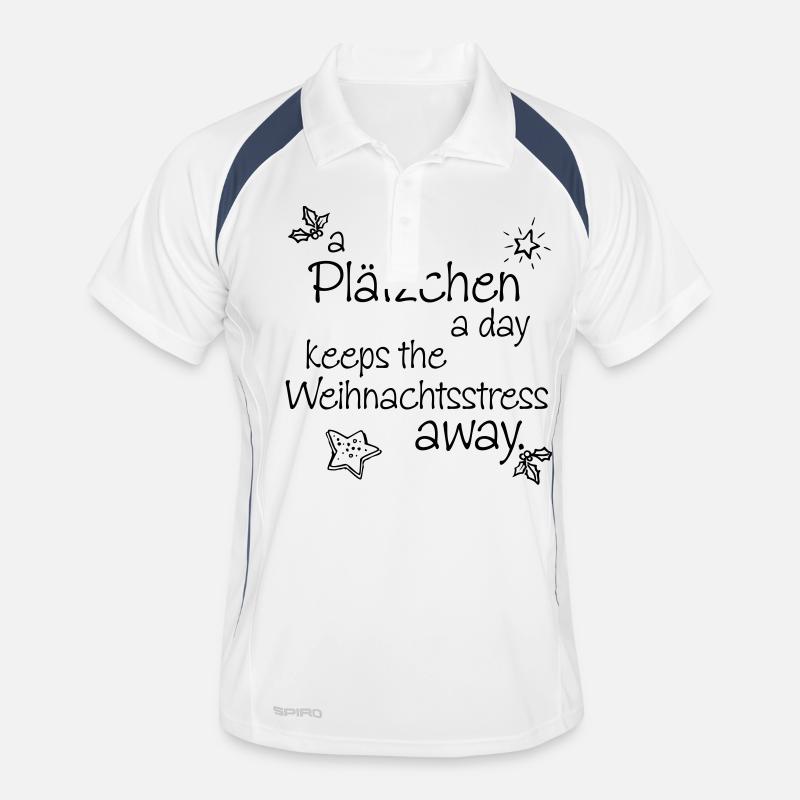 Plätzchen Weihnachtsstreß Männer Polo atmungsaktiv