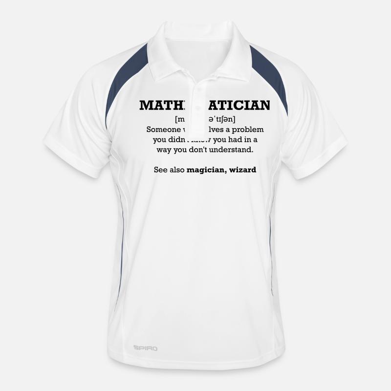 Mathematician - wizard - Men's Polo breathable - white/navy
