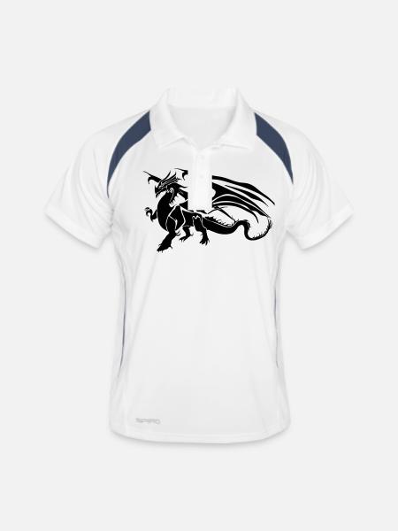 Dragon on the ground - Men's Polo breathable - white/navy - Front
