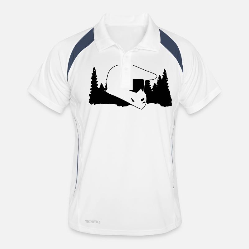 Offroad - Männer Polo atmungsaktiv - Weiß/Navy