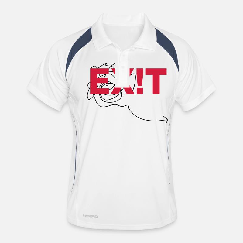 EXIT - Men's Polo breathable - white/navy