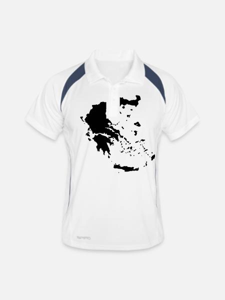 Greece Map - Men's Polo breathable - white/navy - Front