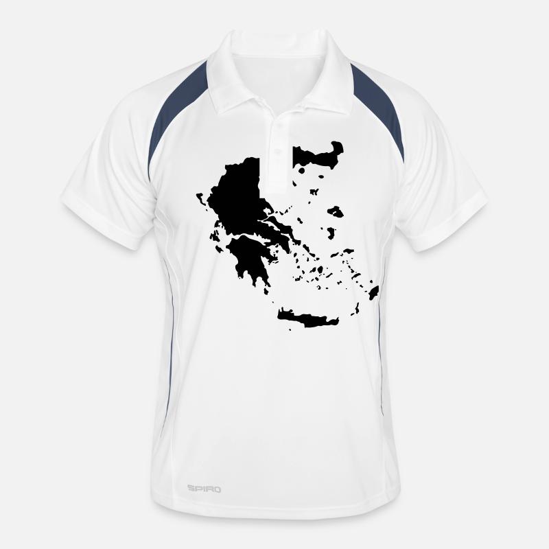 Greece Map Men's Polo breathable