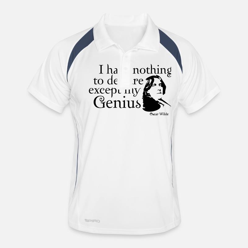 i have nothing to declare except my genius - Men's Polo breathable - white/navy