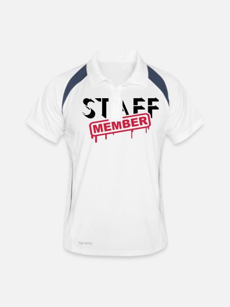 Staff Member Friends Team Staff Crew Logo - Men's Polo breathable - white/navy - Front