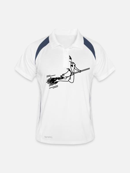 witch - Men's Polo breathable - white/navy - Front