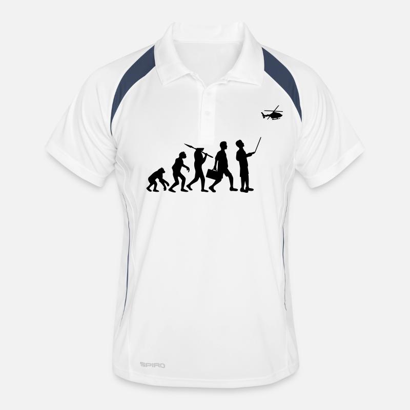 Evolution remote controlled model helicopter - Men's Polo breathable - white/navy
