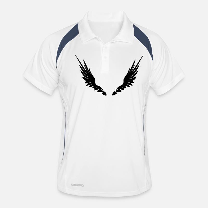 Wings_2 - Men's Polo breathable - white/navy