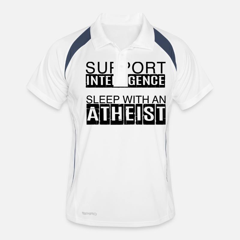 Support Intelligence - Sleep With An Atheist Männer Polo atmungsaktiv