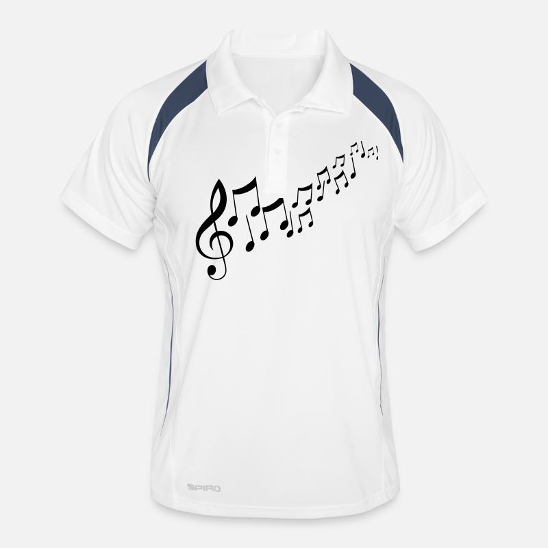 Clefs Dansante - Polo respirant Homme - blanc/marine