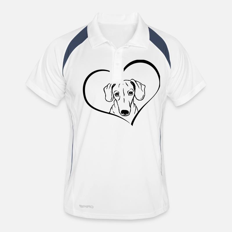 Teckel dans le cœur Polo respirant Homme