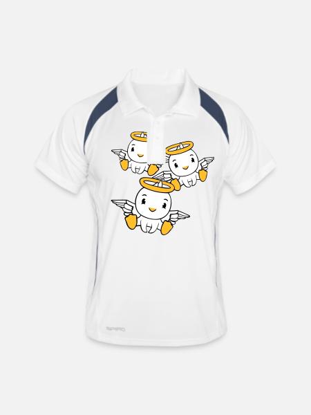 3 Ducks Angel Friends Halo Holy Team - Men's Polo breathable - white/navy - Front
